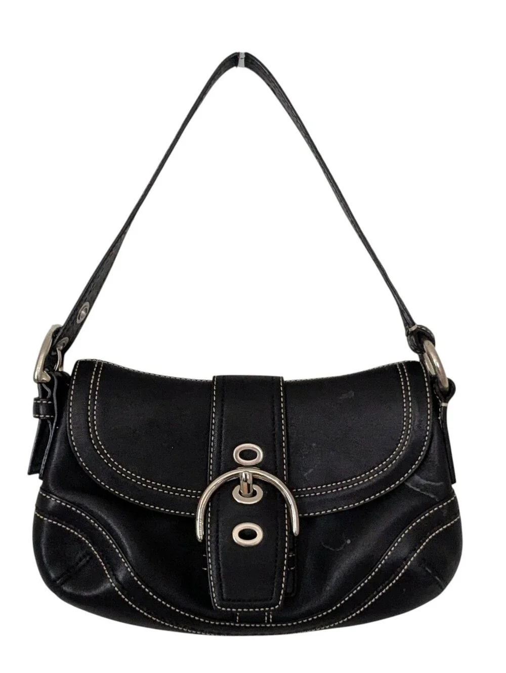 Coach Vintage Soho Black Leather Shoulder Bag